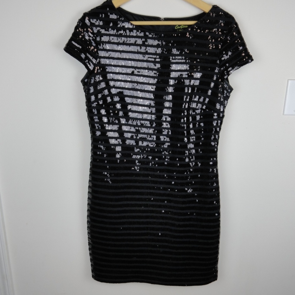 Cartise Sequin Dress Black Size 10